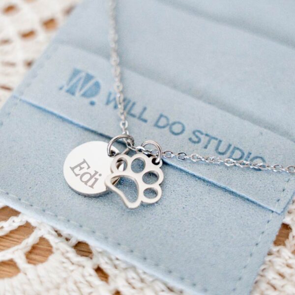 Personalised engraved necklaces with custom text, unique jewellery gift from Will Do Studio UK