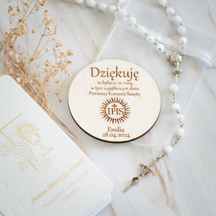 Personalizowane Magnesy - Podziękowanie dla Gości - Kółeczko