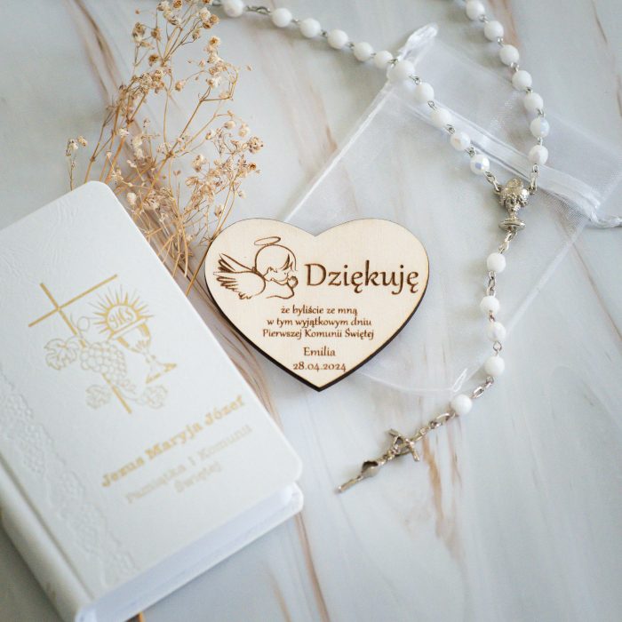 Personalizowane Magnesy - Podziękowanie dla Gości - Serduszko