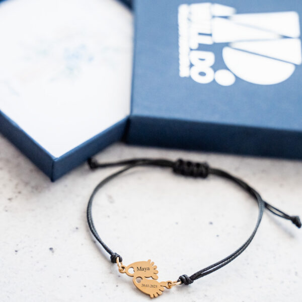 Personalised Footprint Charm Bracelet