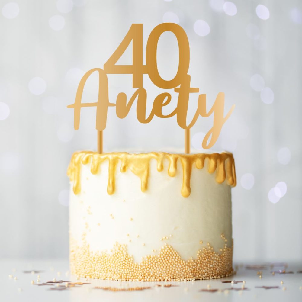 Topper na tort – Duża cyfra i imię - Image 4