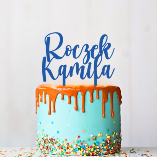 Personalizowany topper na roczek z imieniem dziecka