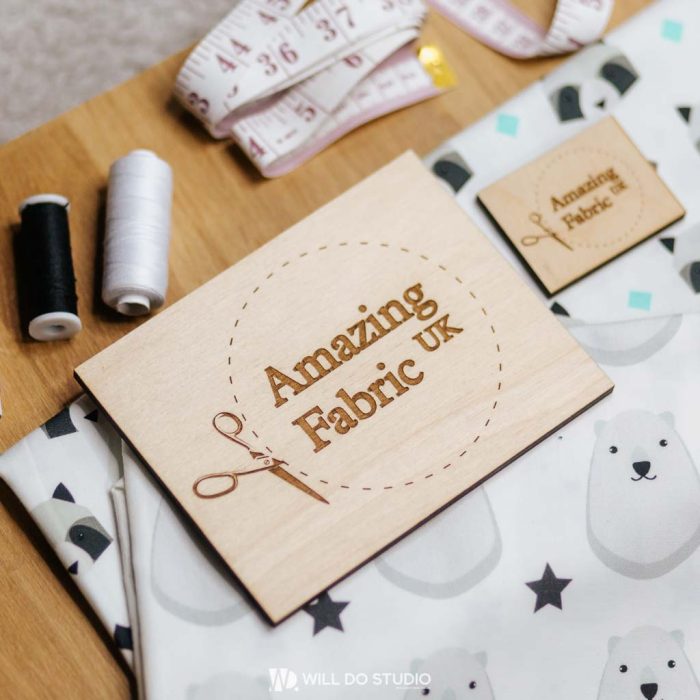Custom Wooden Logo Sign for Product Photography – Personalised Engraved Branding Plate