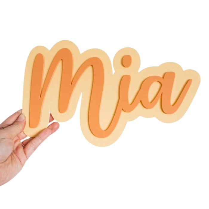 Personalised Acrylic Name Sign with Background