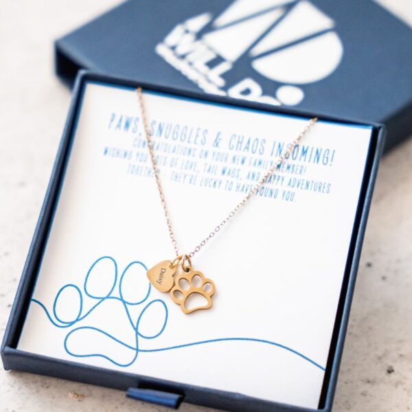 Personalised Dog Paw Pendant Necklace