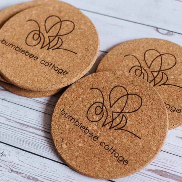 Branded Cork Coaster with Logo - for Businesses