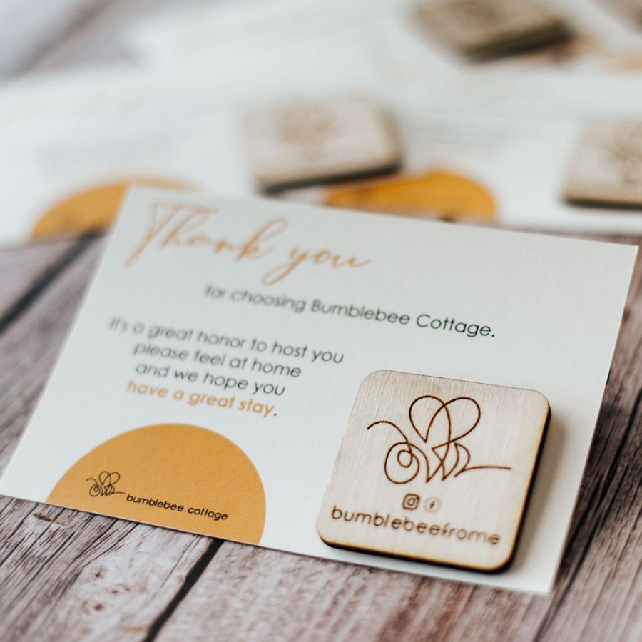 Personalised welcome card gift for Airbnb