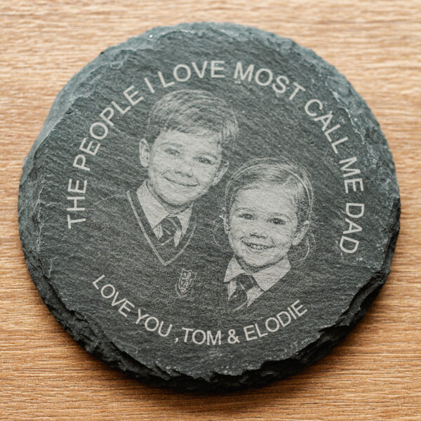 Personalised Photo Coaster with Text