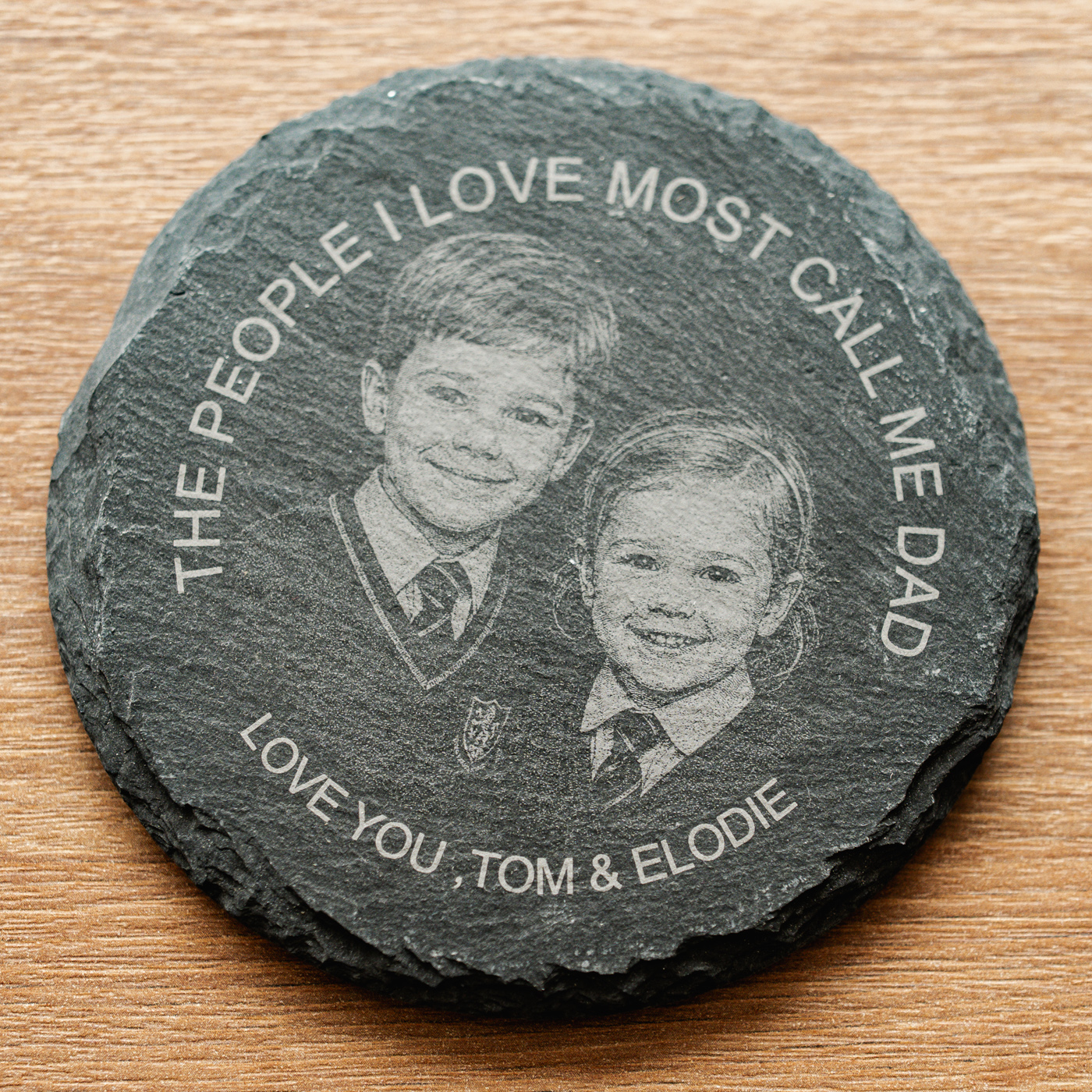Personalised Photo Coaster with Text