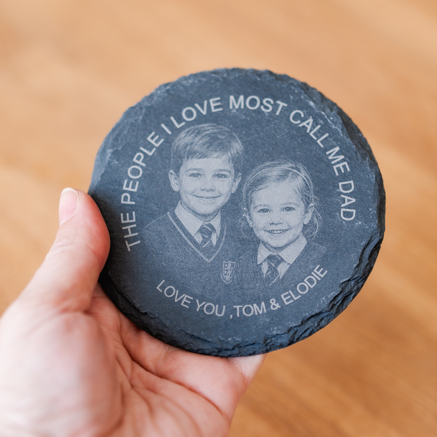 Personalised Photo Coaster with Text - Image 3