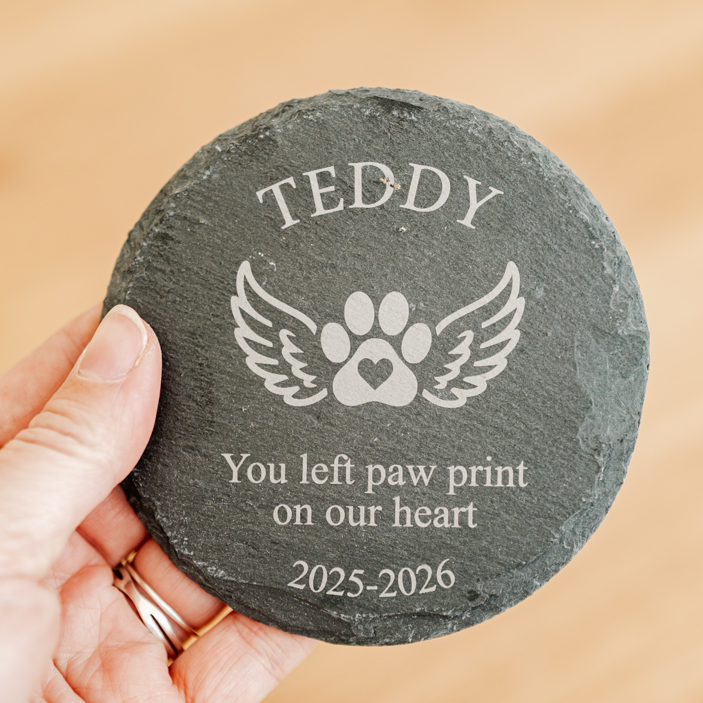 Personalised Pet Memorial Stone Coaster - Image 2