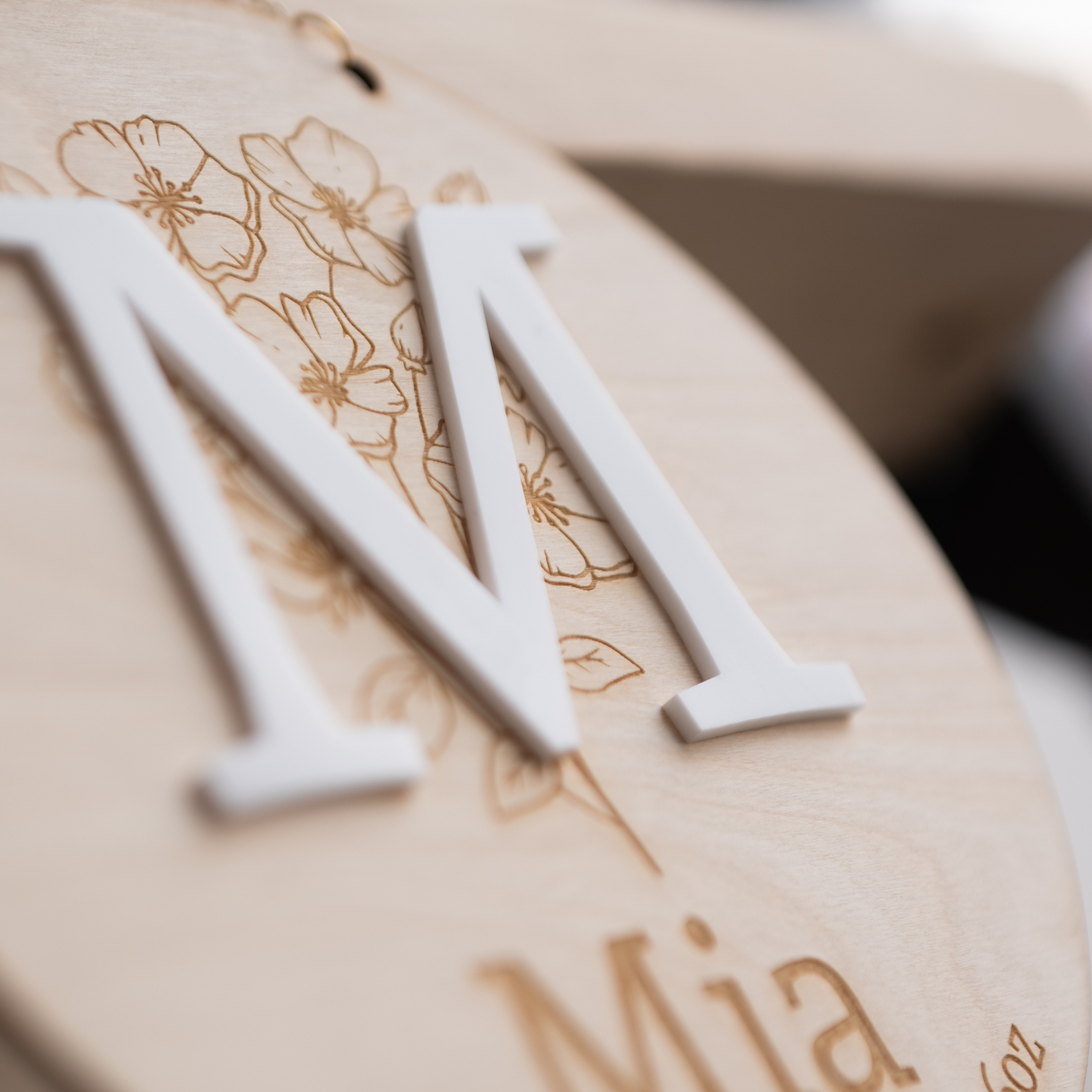 Personalised Birth Details Plaque with Initial - Image 2