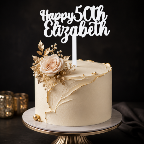 Personalised Birthday Cake Topper with Name