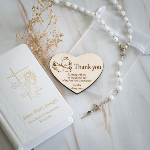 Personalised Wooden Heart Guest Favour Magnet
