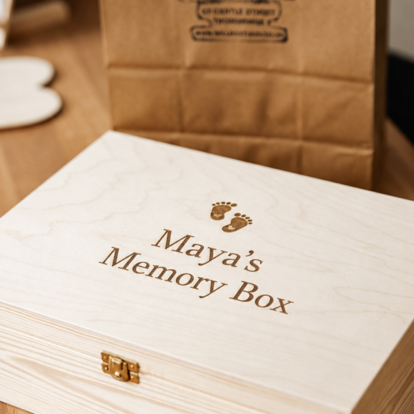 Personalised Wooden Baby Memory Box