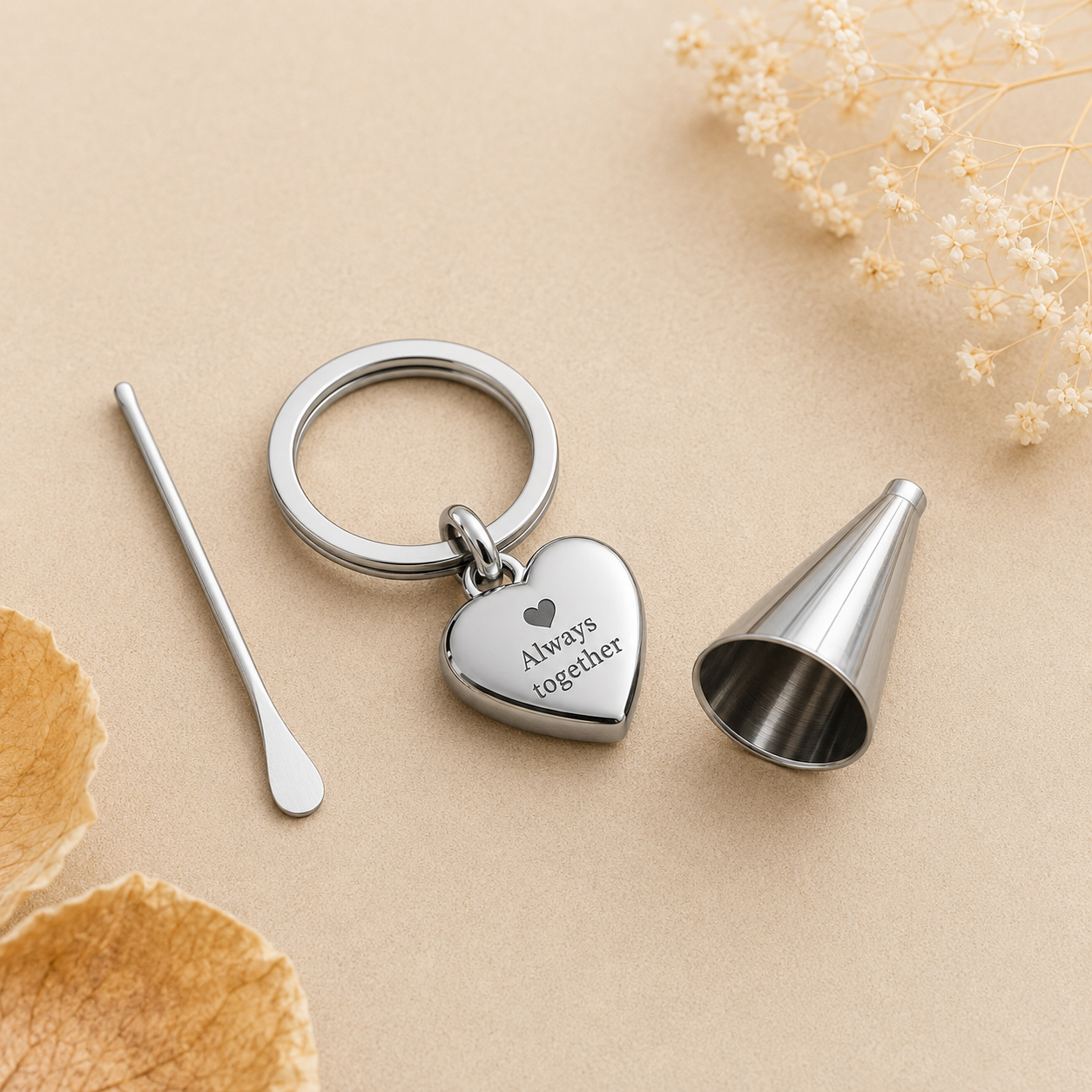 Heart Urn Keyring for Ashes - Image 3