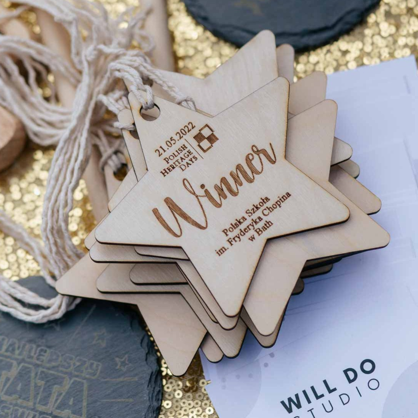 Custom Wooden Medals with Engraving - Image 3