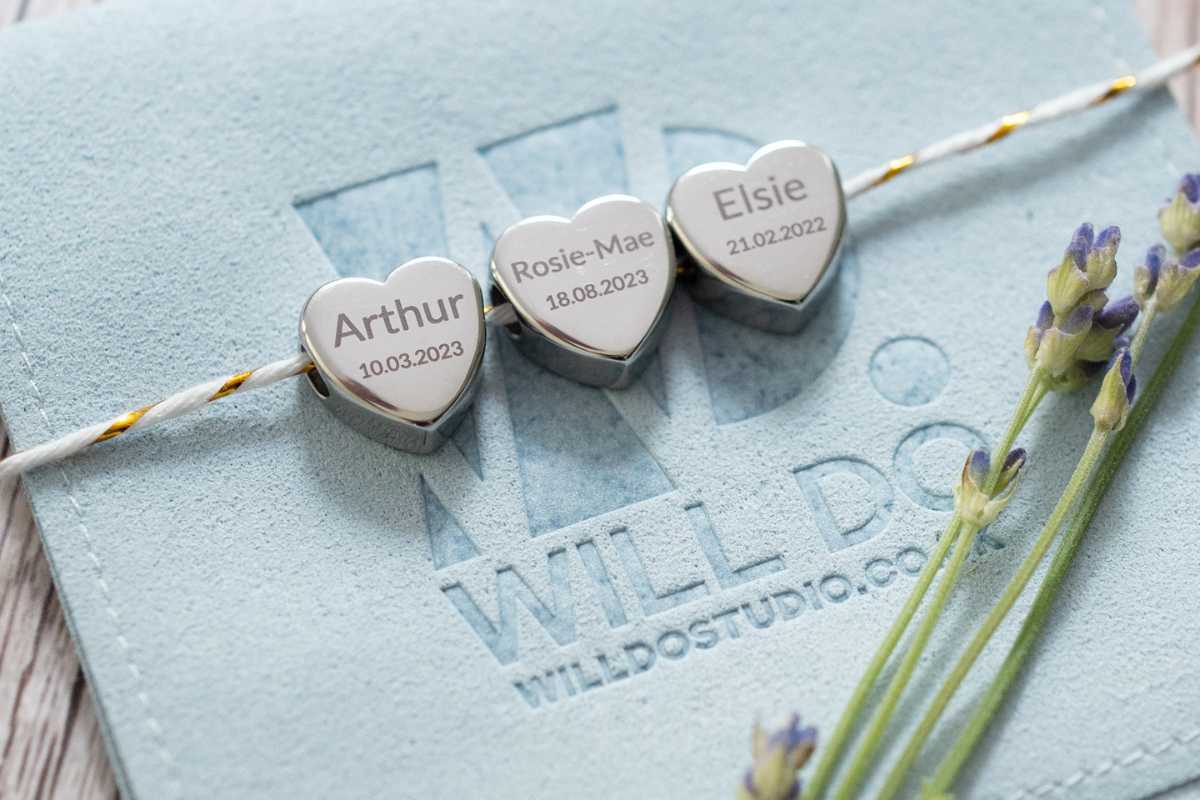 Engraved charms