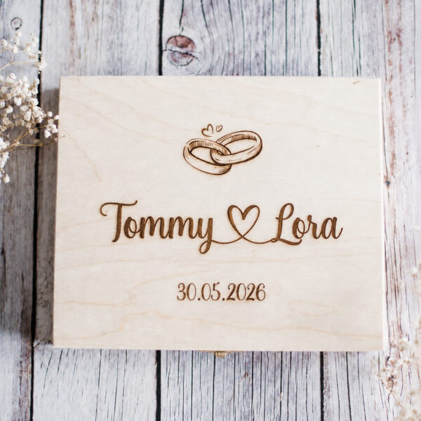 Personalised Wooden Wedding Money Box