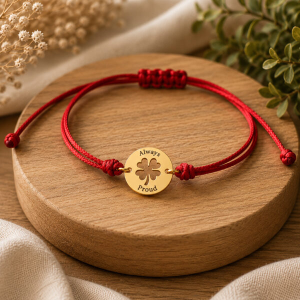 Personalised Lucky Clover Bracelet