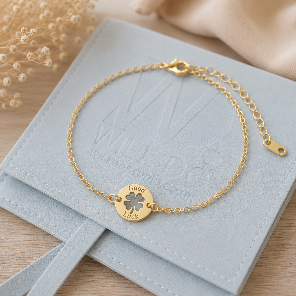 Personalised Lucky Clover Bracelet - Image 2