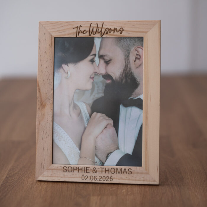Personalised Wedding Photo Frame with Engraving