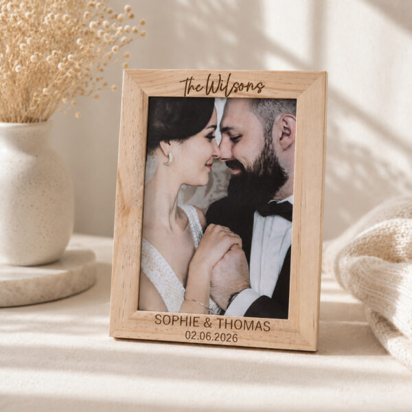 Personalised Wedding Photo Frame with Engraving