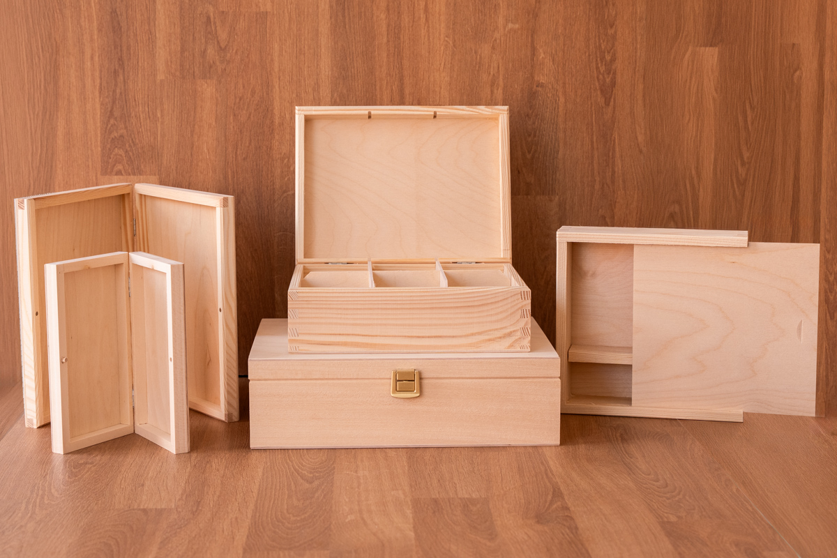 Solid Pine Wooden Boxes for Crafters - Image 2