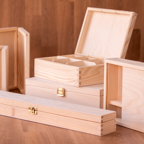 Solid Pine Wooden Boxes for Crafters