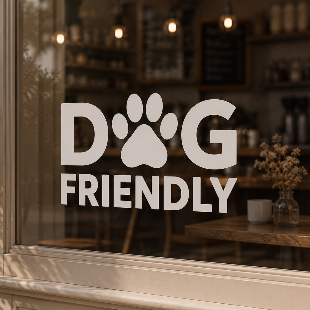 Dog Friendly Vinyl Window Sticker