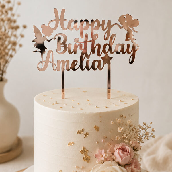 Personalised Fairy Cake Topper with Name