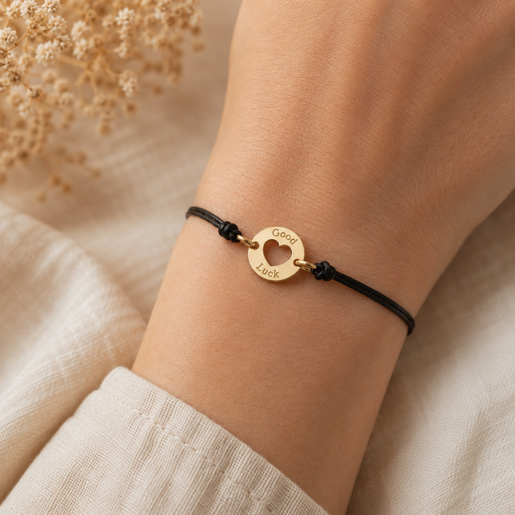 Personalised Heart Disc Bracelet - Image 3
