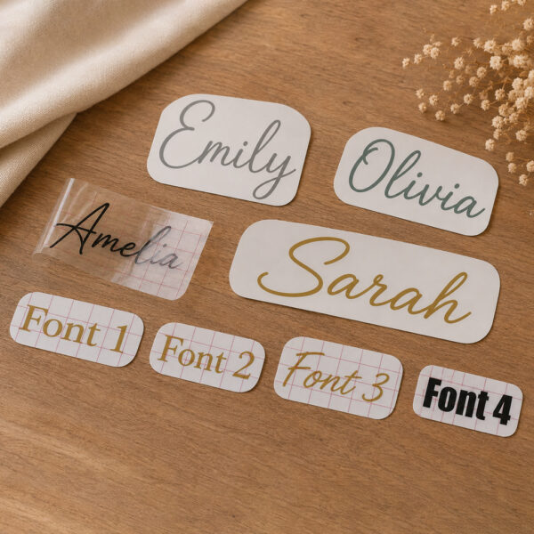 Personalised Name Vinyl Sticker Wedding DIY