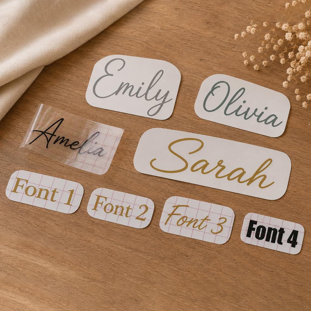 Personalised Name Vinyl Sticker Wedding DIY