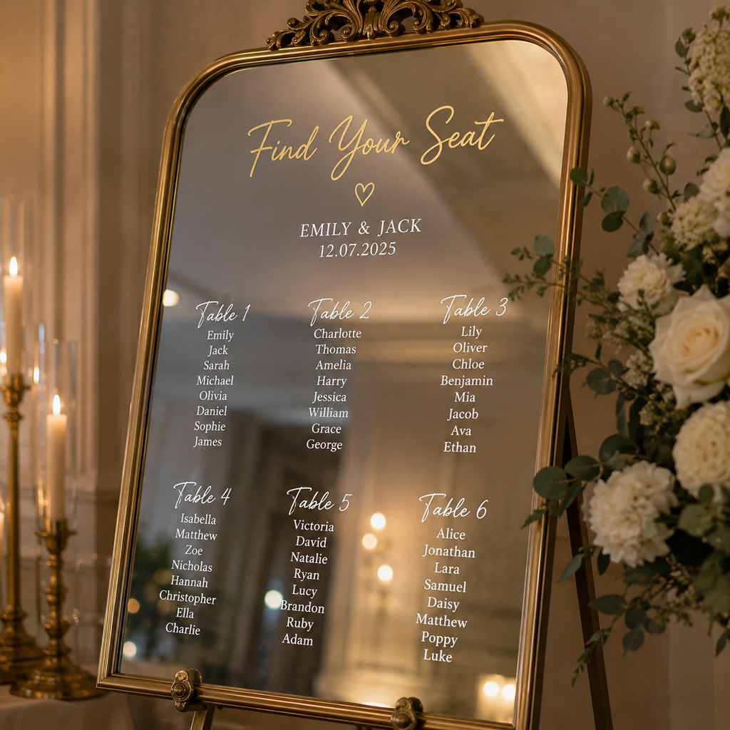 Personalised Name Vinyl Sticker Wedding DIY - Image 2
