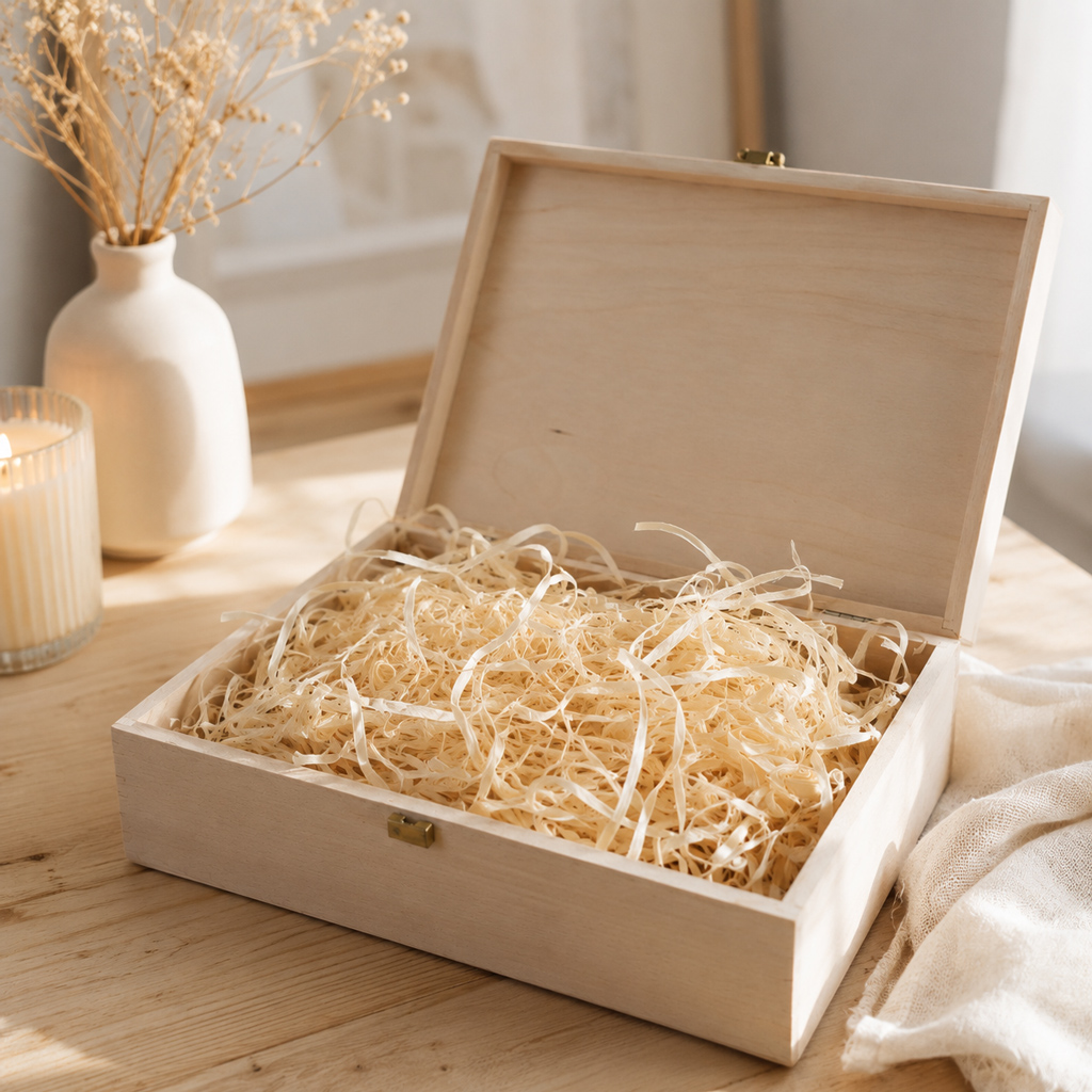 Wood Wool Gift Basket Box Filling