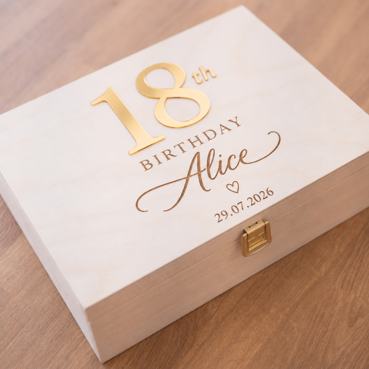 Personalised Wooden Birthday Keepsake Box - Image 2