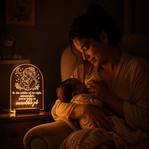 Acrylic LED Night Light for a Breastfeeding Mum
