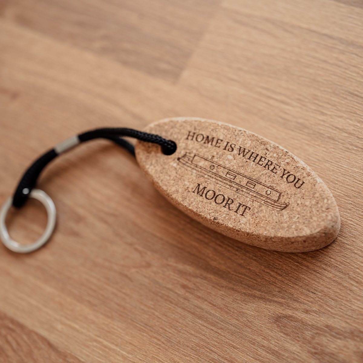 Floating Cork Narrowboat Keyring - Image 2