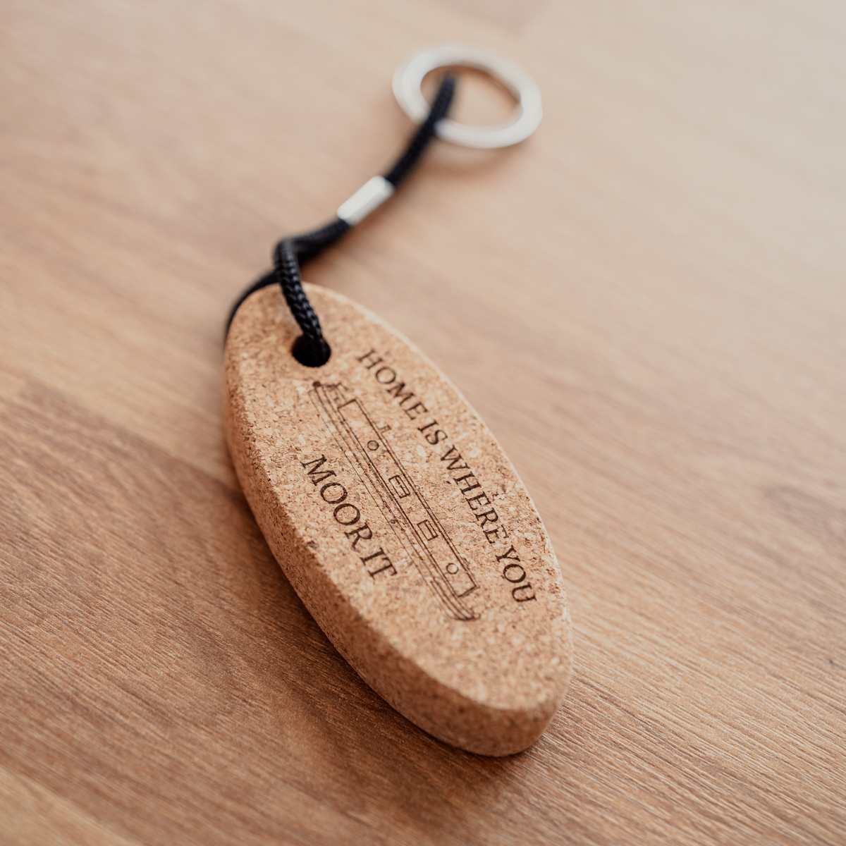 Floating Cork Narrowboat Keyring - Image 5
