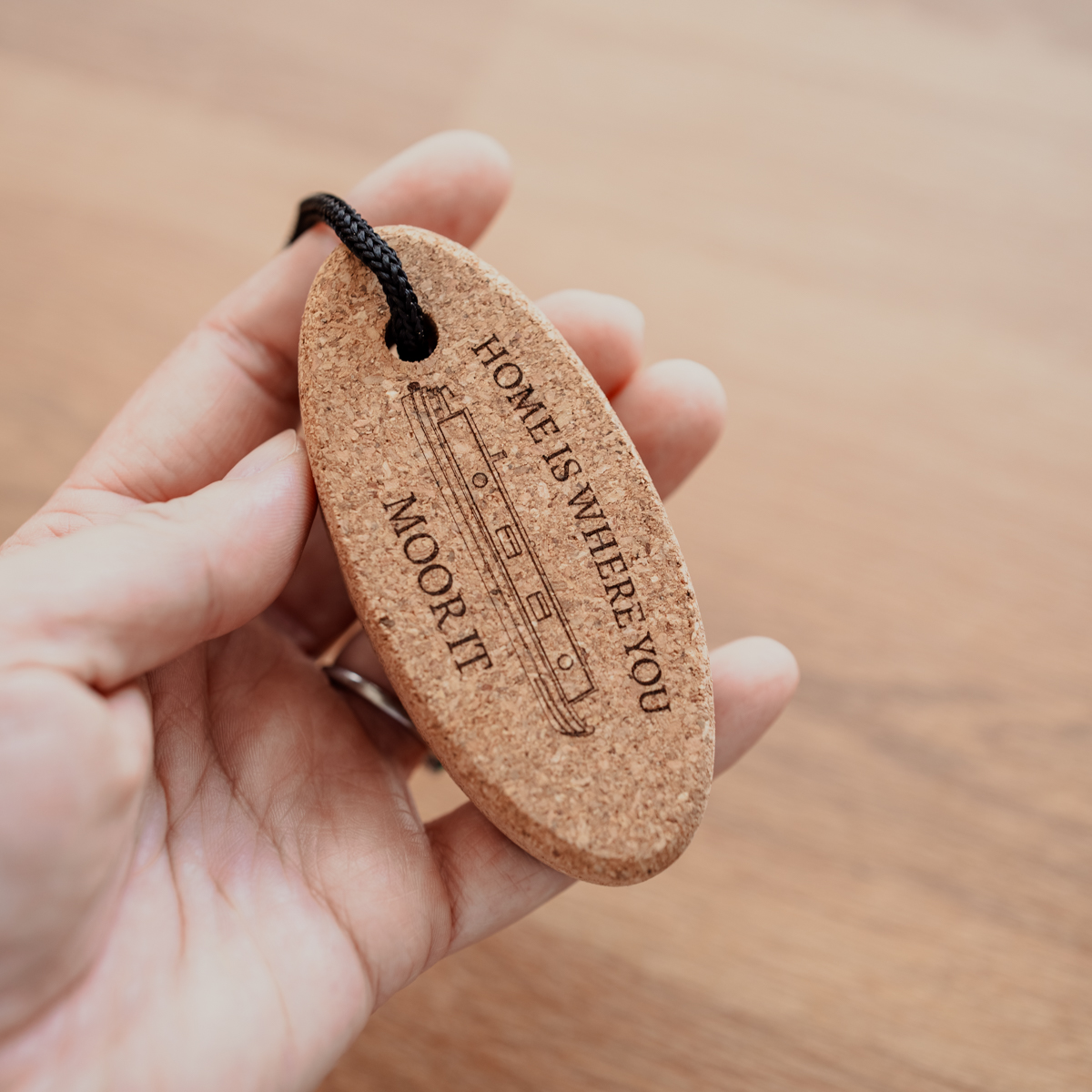 Floating Cork Narrowboat Keyring - Image 4