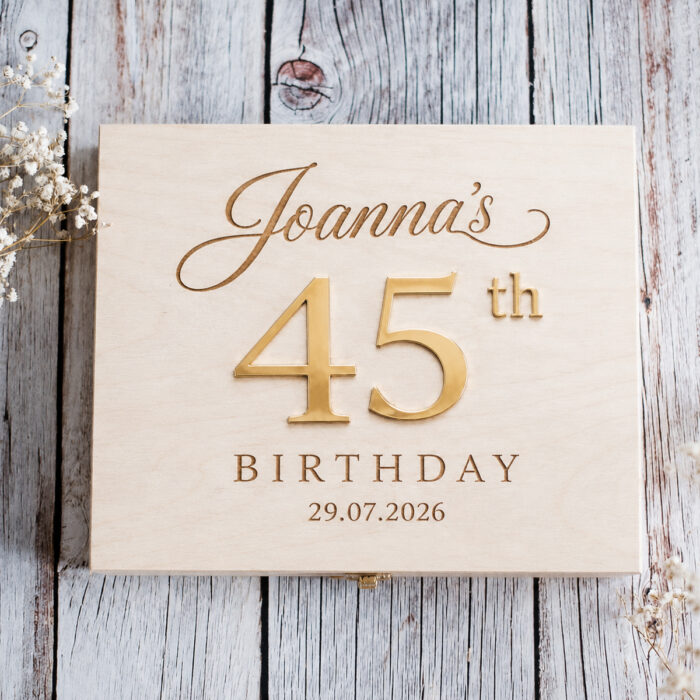 Personalised Wooden Birthday Keepsake Box
