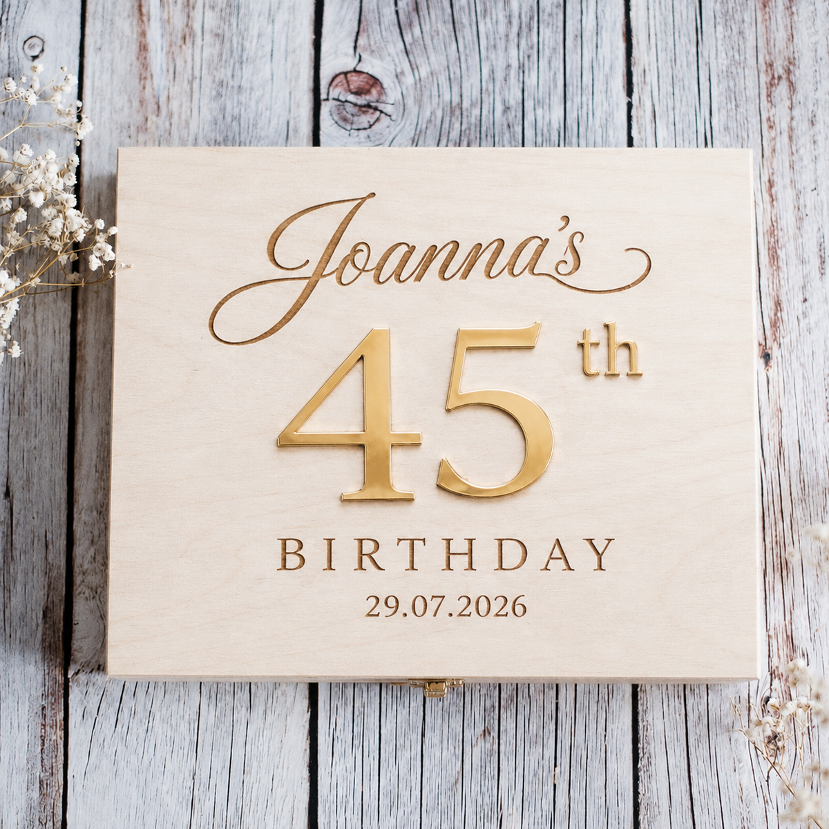 Personalised Wooden Birthday Keepsake Box