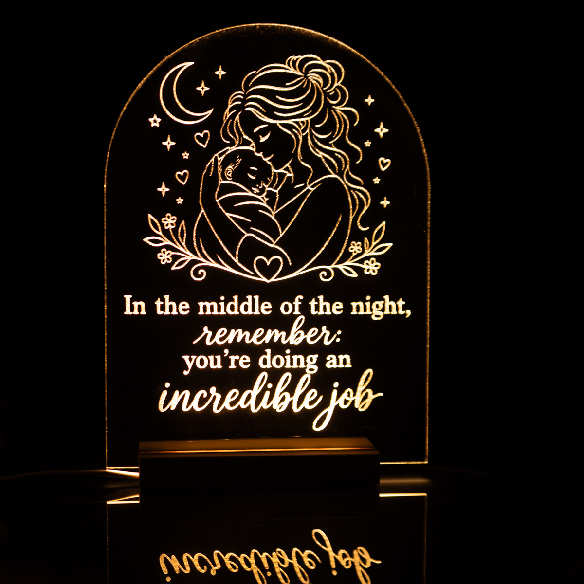 Acrylic LED Night Light for a Breastfeeding Mum - Image 2
