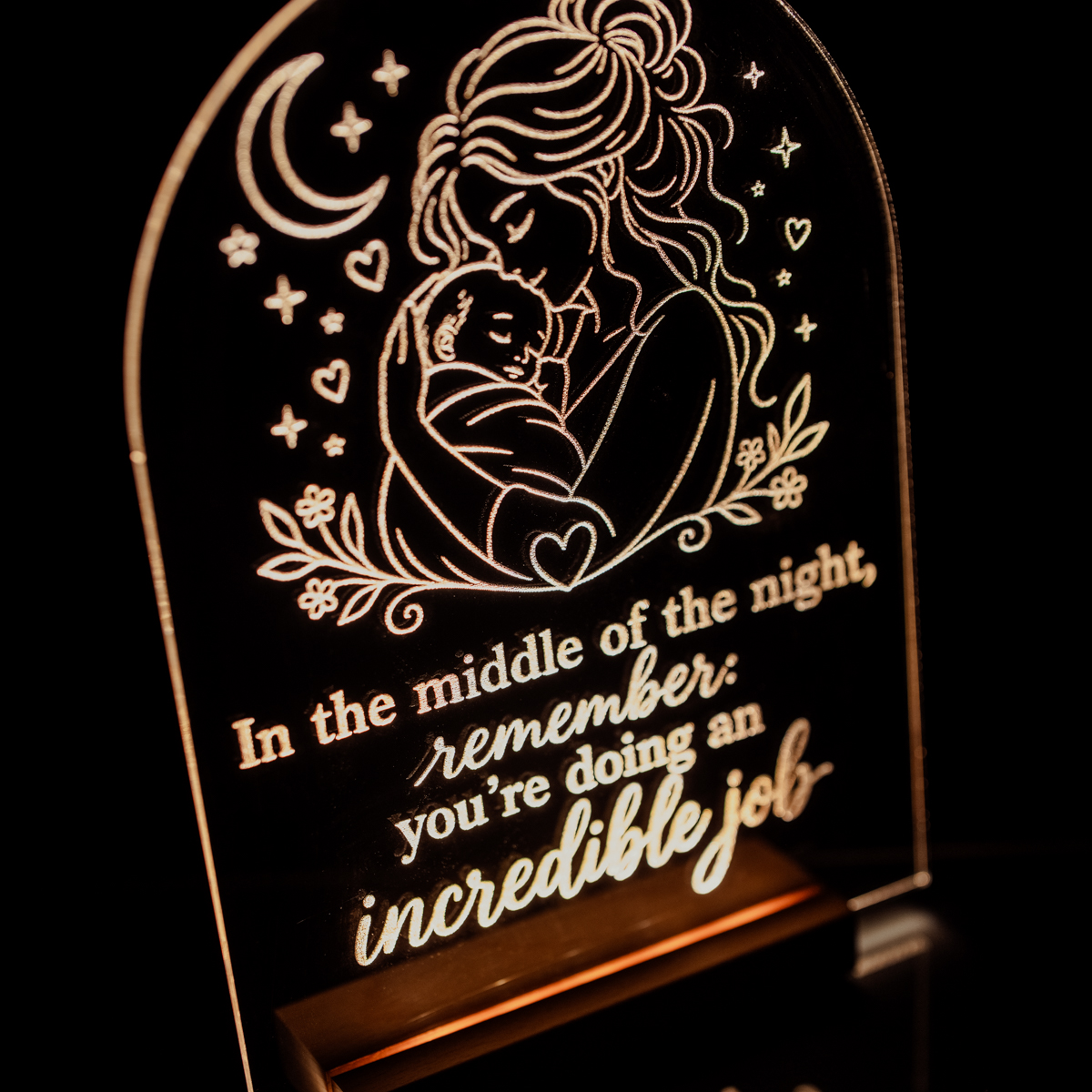 Acrylic LED Night Light for a Breastfeeding Mum - Image 3