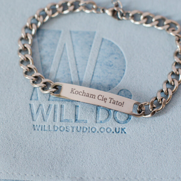 Personalised Men’s Stainless Steel ID Bracelet