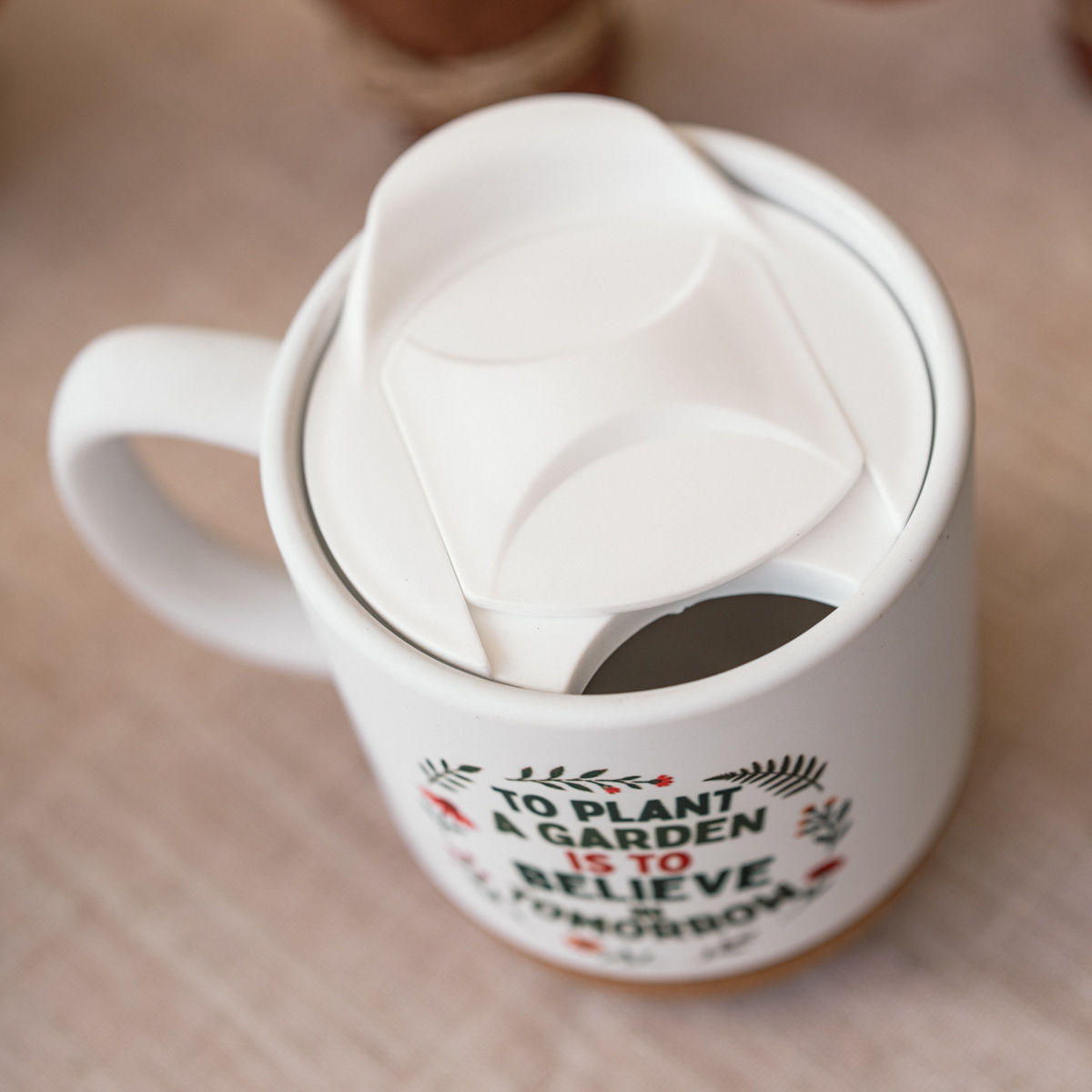 Gardening Ceramic Mug with Cork Base - Image 5
