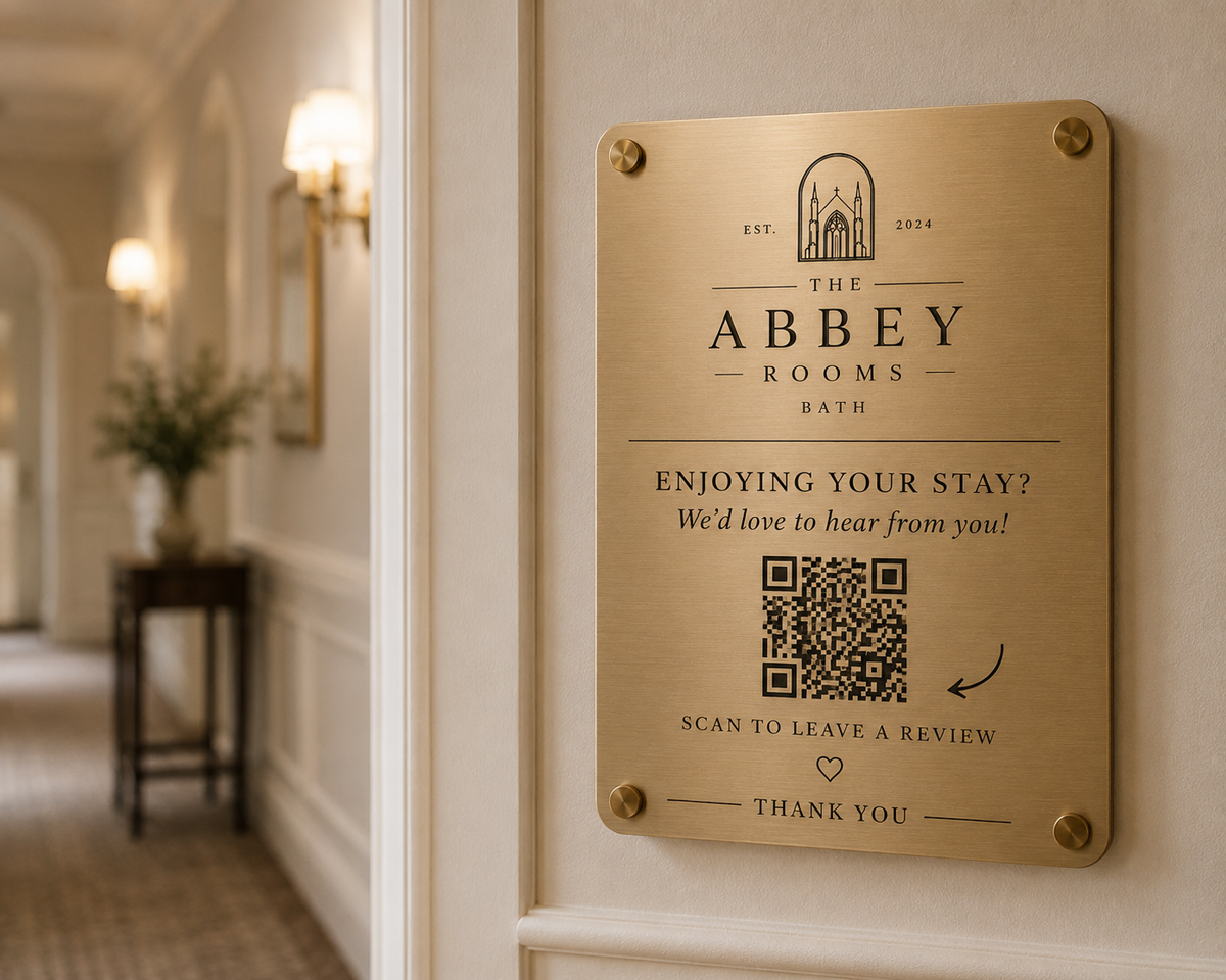 Engraved wooden information plaque